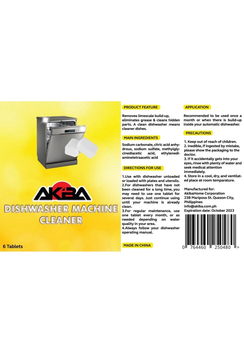 Akiba Dishwasher Machine Cleaner 6x20g per box - AkibaHome