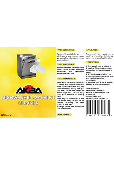 Akiba Dishwasher Machine Cleaner 6x20g per box - AkibaHome